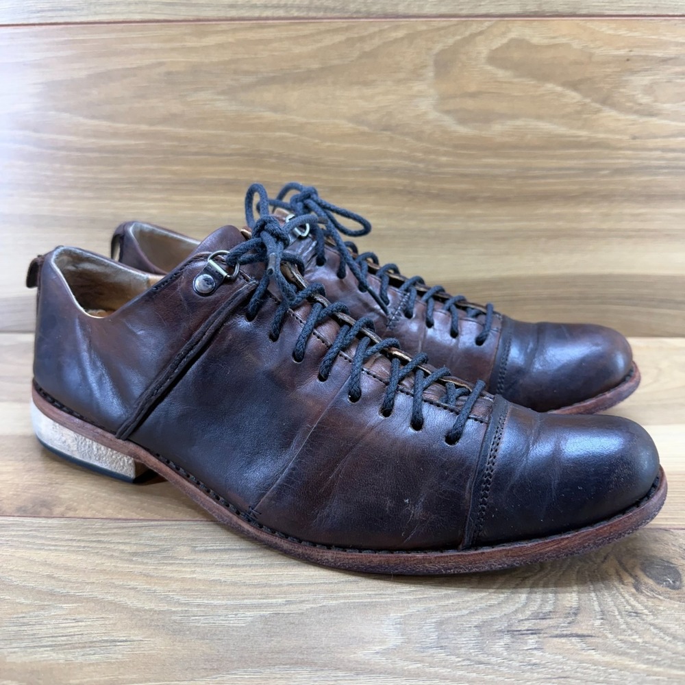 Timberland Boot Company Cap‎ Toe Oxfords Womens 10 M Brown Leather Flats Shootie - Picture 2 of 11